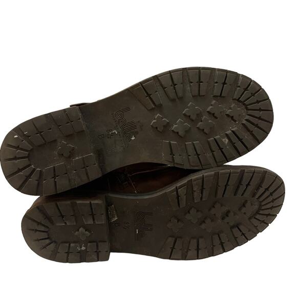 Belle By Sigerson Morrison Brown Leather Snap Buckle Boots - Picture 10 of 11